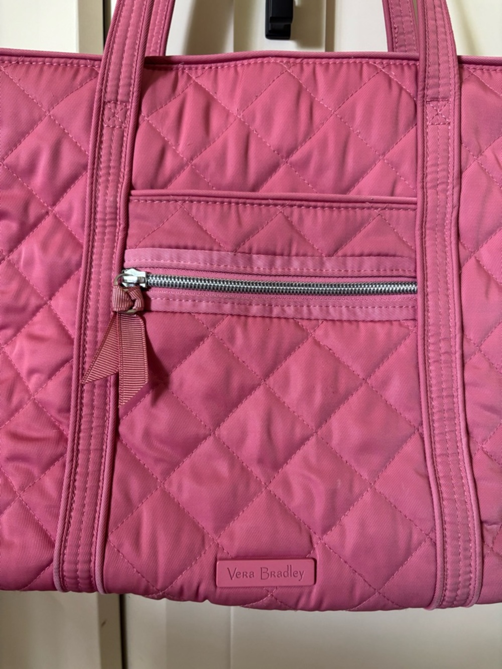 VERA BRADLEY STRAWBERRY ICE PINK Iconic Tote Performance Twill - Picture 2 of 9